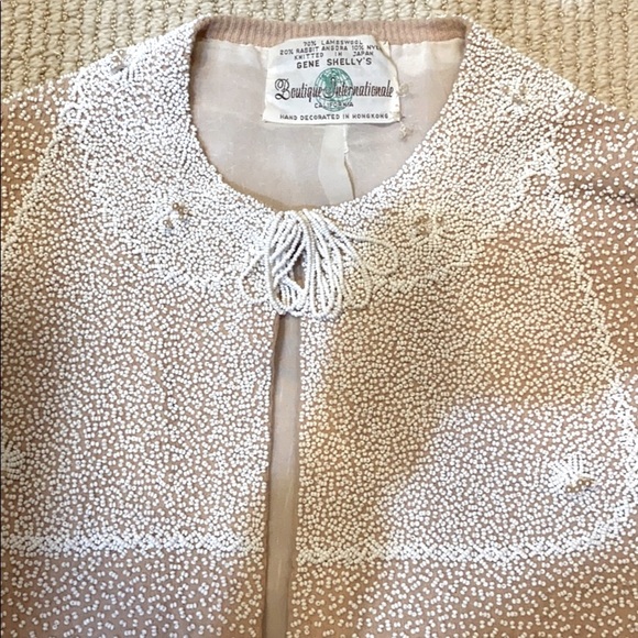 gene shellys Sweaters - VINTAGE BEADED LAMBSWOOL SWEATER